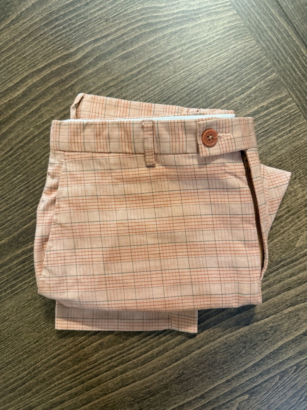 Salmon men's dress pants- tapered slim fit